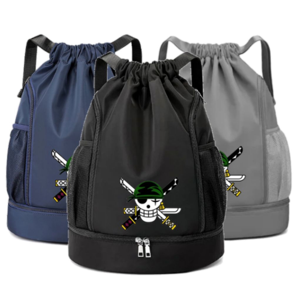 Multi-Function Sports & Outdoor Drawstring Bag Multi-Purpose Fitness Bag futsal Shoe Bag Luxury Basketball Bag sporty Sports unisex backpack Zoro Drawstring Bag