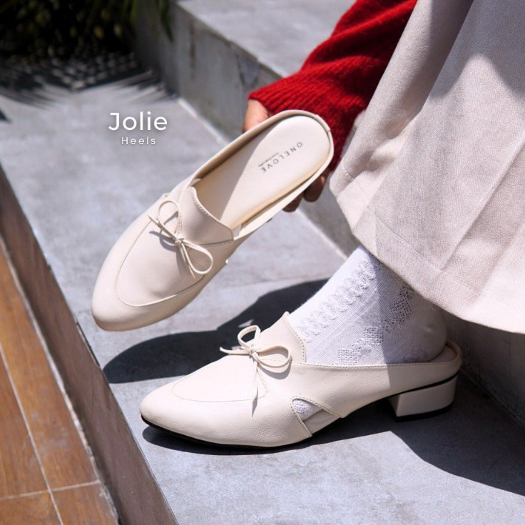 One Love JOLIE MULES women's heels, 3 cm high heels, synthetic leather, anti-slip material