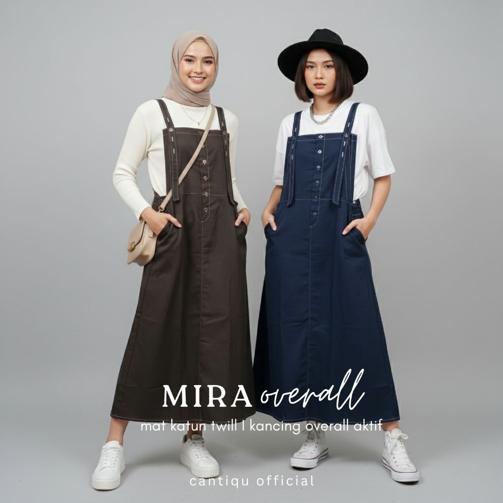 Cantiqu Overall Korean Style CasualWanita Mira Jumpsuit