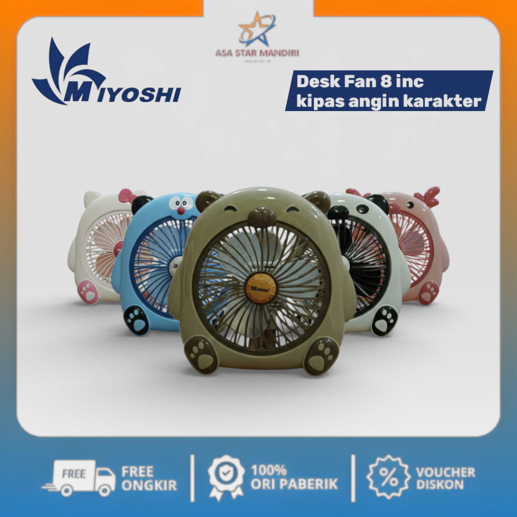Miyoshi 8 Inch Desk Fan Miyoshi Character Fan Table Fan
