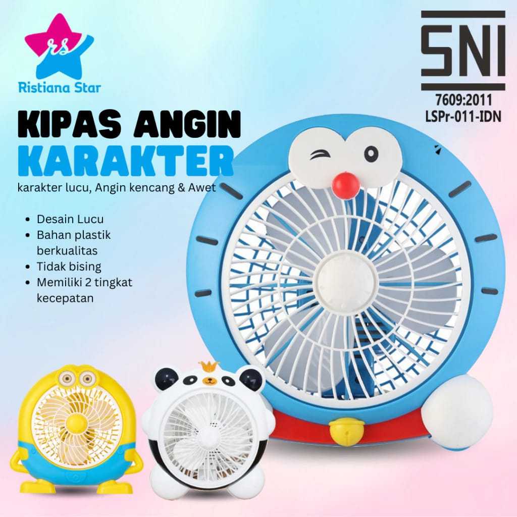 10 INCH CHARACTER FAN ELECTRIC TABLE FAN CUTE TABLE FAN CHARACTER FAN (mart_home)