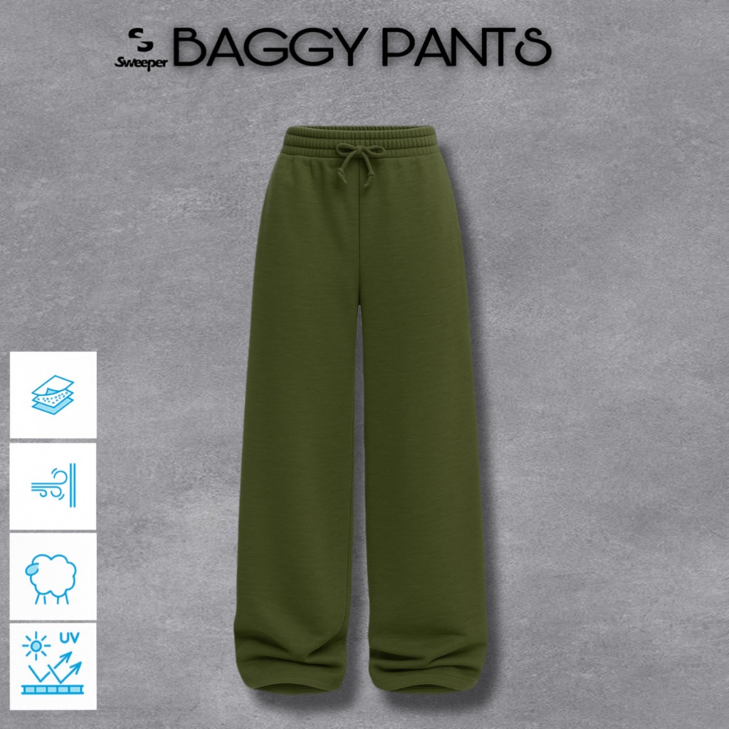 CELANASWPR - Baggy Pant Fleece Material Black Skena Pants 15-20