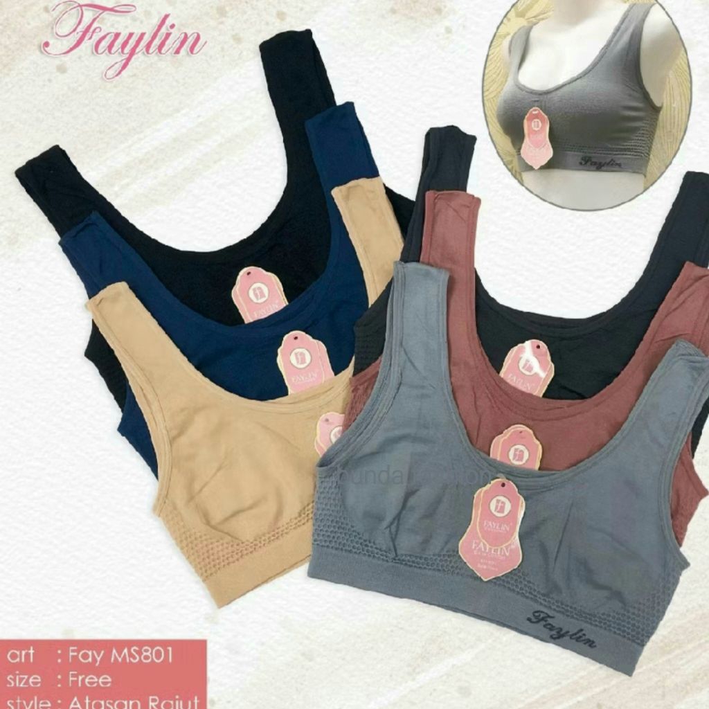 3pcs Adult Women's Miniset Knitted Without Foam and Wire.