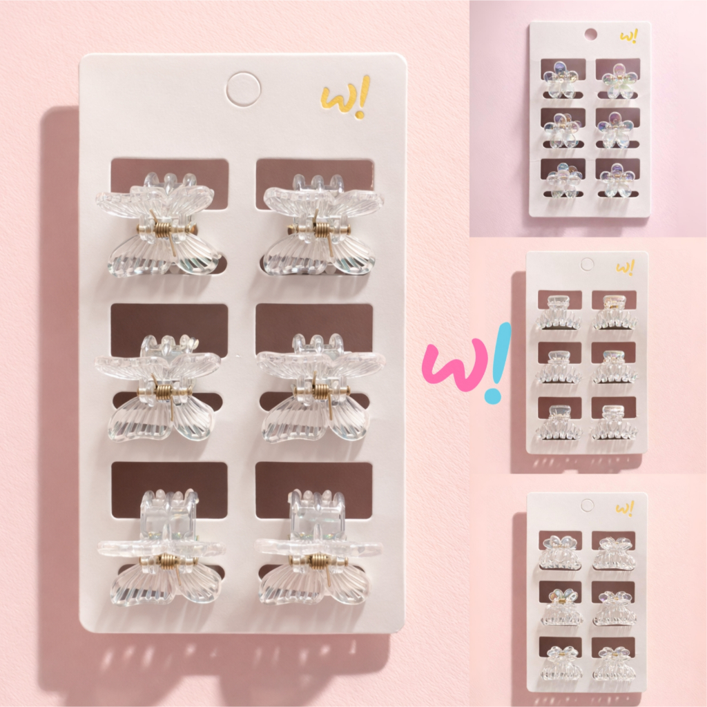 W! Premium Laser Crystal Small Bangs Clip Hair Clip Accessories 75121300