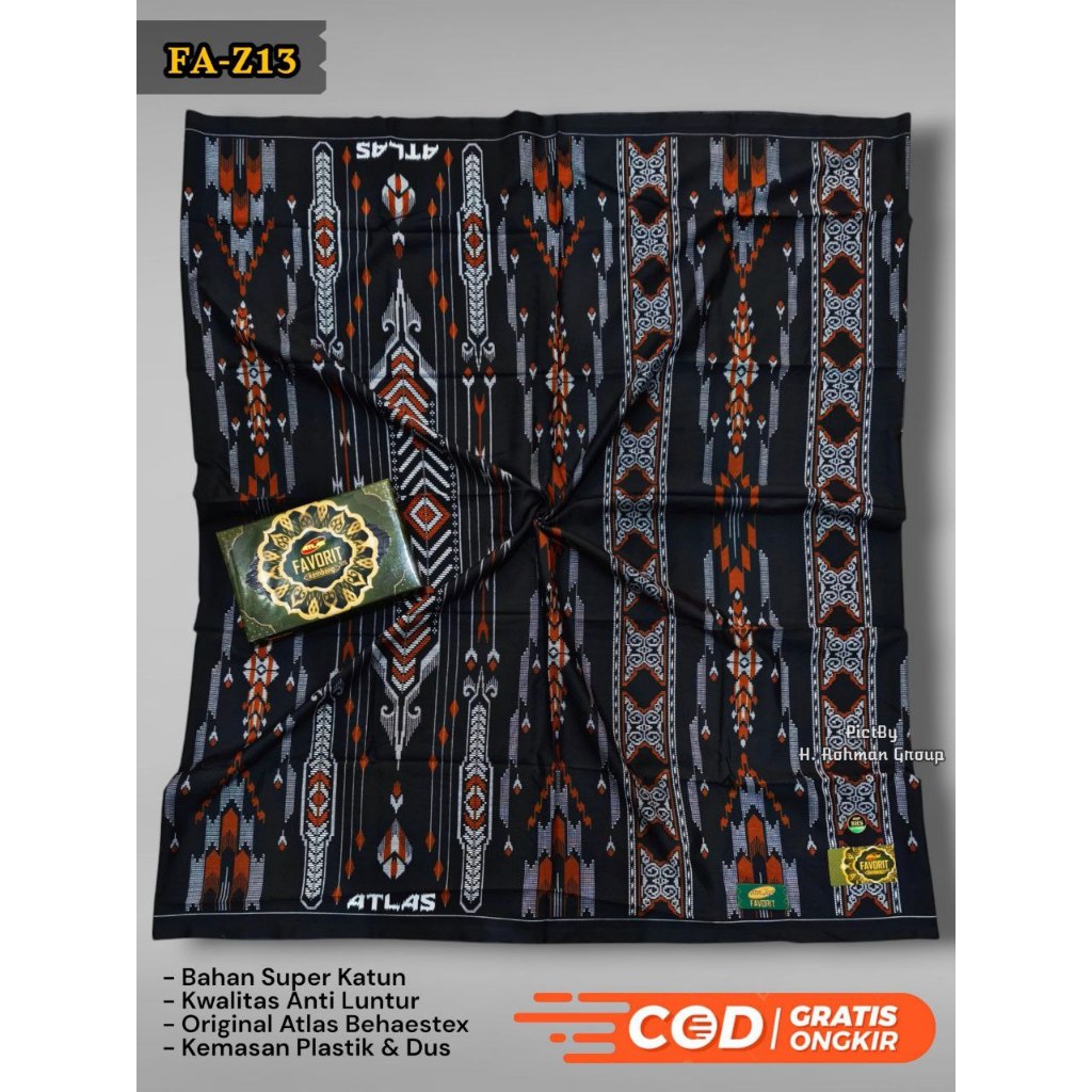 Atlas Favorite Borneo Flower Sarong 575 BHS Motif | Gus Iqdam Series Flower Sarong | Atlas COVER