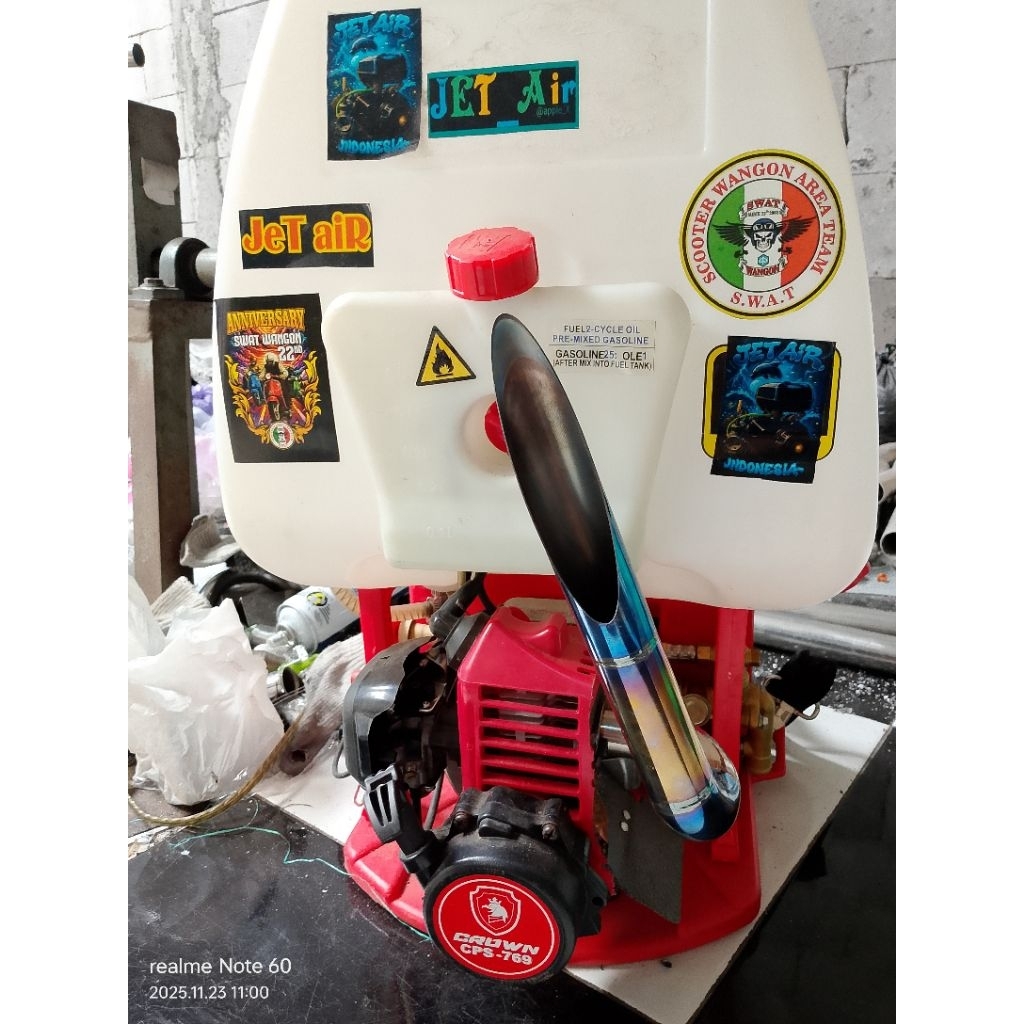 MESIN Tu26 exhaust, 2-stroke agricultural spray machine, boat engine, outboard engine, enjin bot