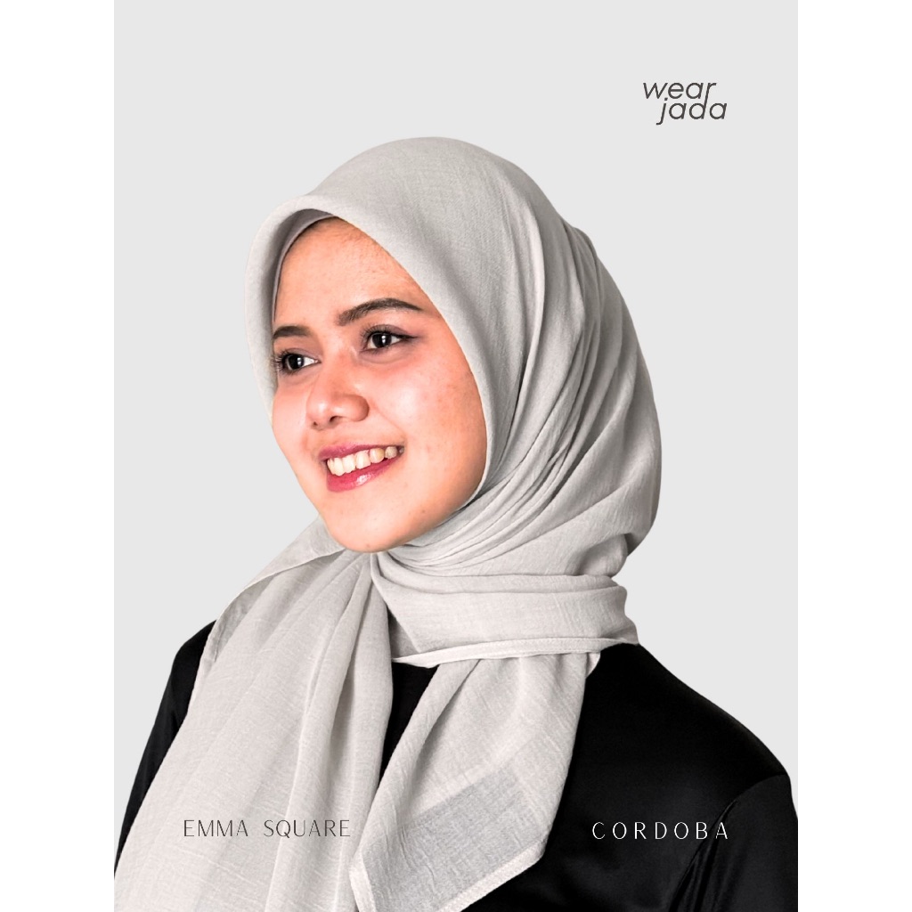 Wear Jada Emma Square [130 cm] Anti-Wrinkle Syari Hijab, Cool, Light, Anti-Dizziness, Square Tudung Bawal