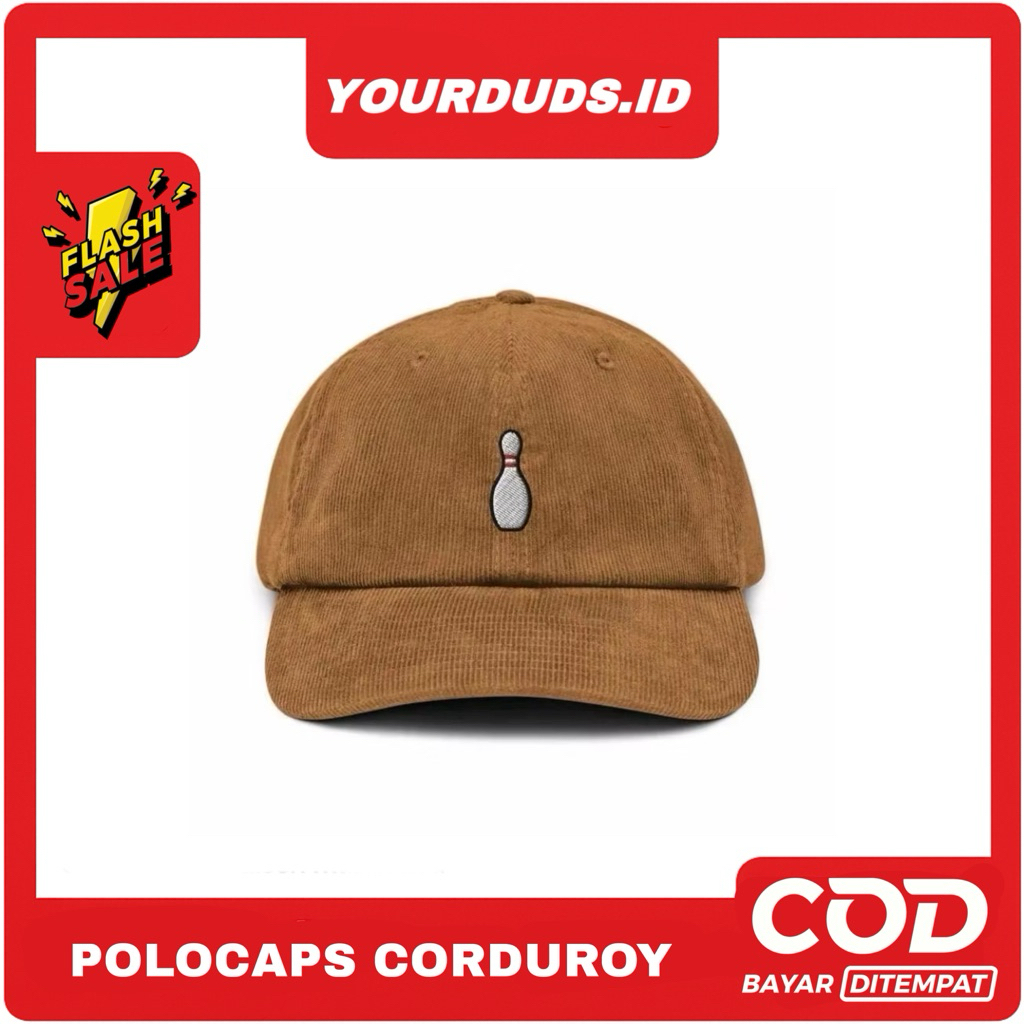 Polocaps Corduroy Premium Baseball Cap Cool Logo Unisex mumbul Accessories