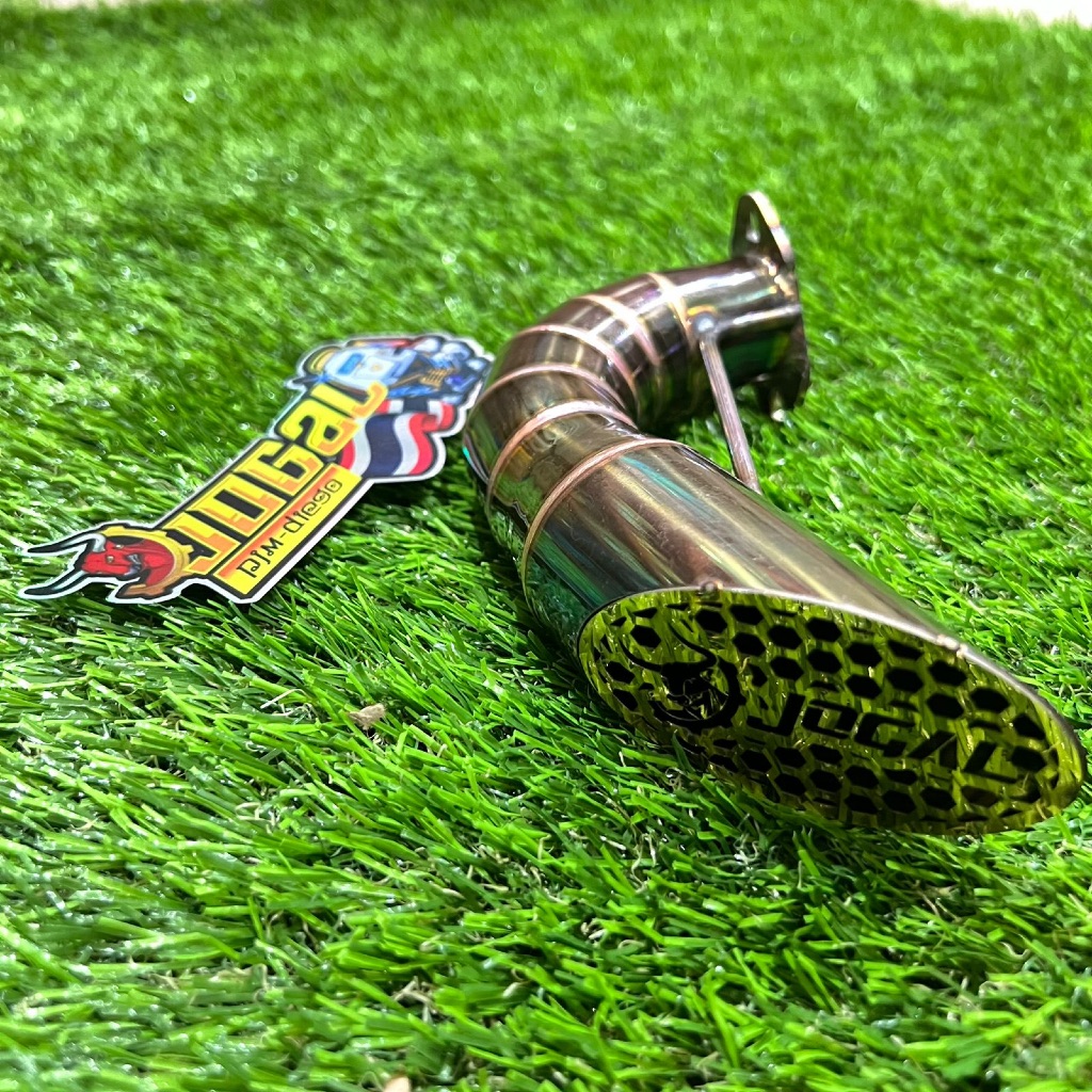 (JOGAL) 328 KNALPOT RACING MODEL UDANG SARANG TAWON - kenalpot resing mesin potong rumput 2 tak 318 338