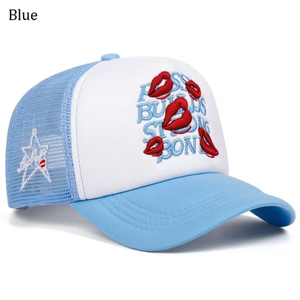 Original trucker hat red lips embroidery baseball fashion summer net cap hat outdoor visor hat sport snapback hat for men and women Trucker Cap