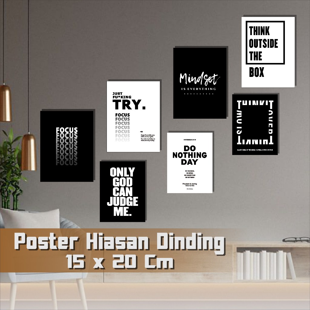 Aesthetic Motivational Wall Poster 15X20 - Poster Decoration Quotes Wall Decor Home Room Cafe Display Mdf Board