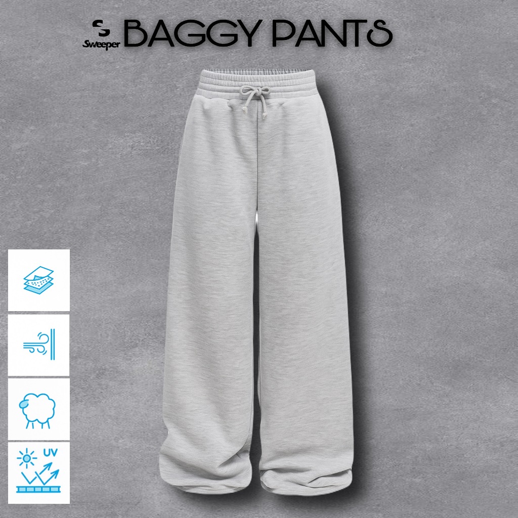 SWEEPER - Baggy Pants Fleece Material Trendy Skena Pants