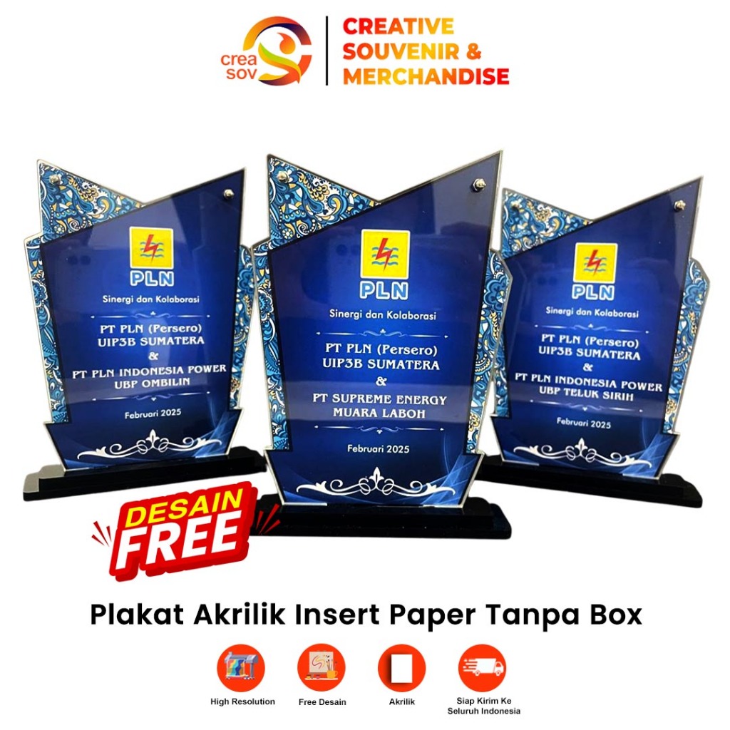 Creasov - Acrylic Plaque, Acrylic Paper Insert Plaque, 1 Day Plaque 20 x 14 cm Without Box