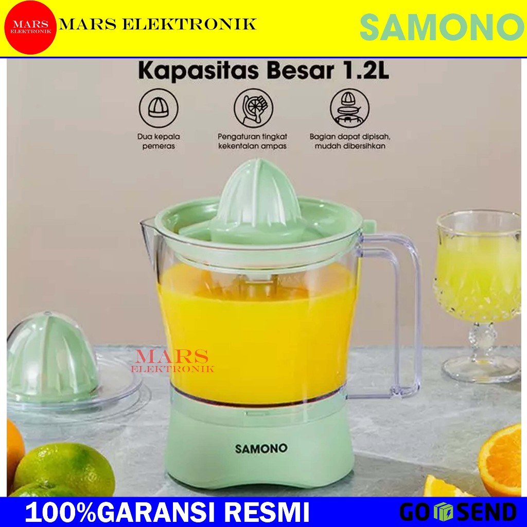 MESIN SAMONO 1.2 LITER AUTOMATIC ELECTRIC ORANGE SQUEEZER MACHINE | LEMON ORANGE CITRUS JUICER SW-JC40 Juicer Machine