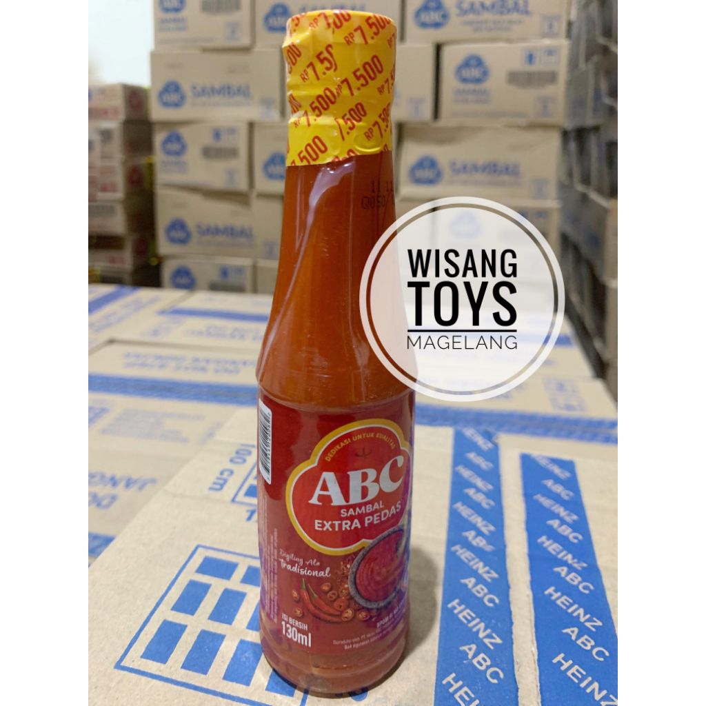 Abc extra spicy chili sauce, 130ml bottle, one ctn contains 48