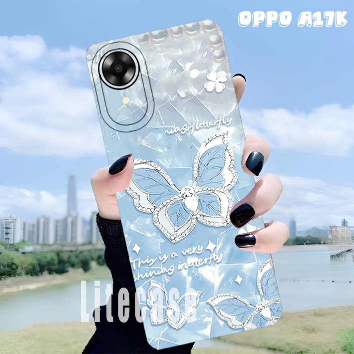 HP Flexible Case Oppo A17K Butterfly Aesthetic Softcase Pro Camera Cassing Latest Model Cassing All Types of Cellphones