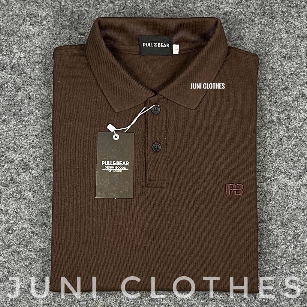JUNE.21 LIMITED Latest Coffee Brown Collar T-Shirt