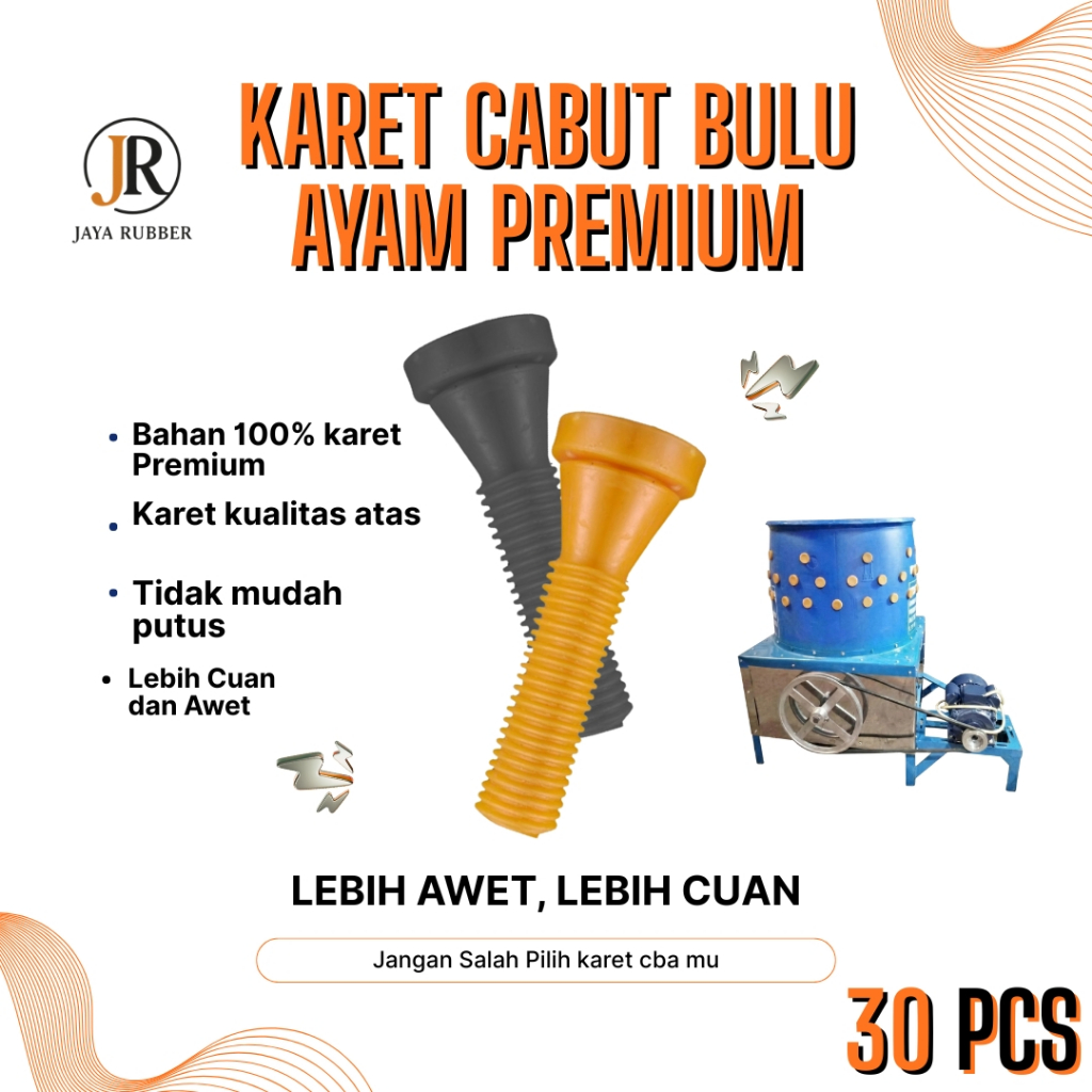 MESIN CHICKEN FEATHER REMOVAL MACHINE RUBBER CONTENTS 30 SUPER QUALITY ANTI-BROKEN AND DURABLE