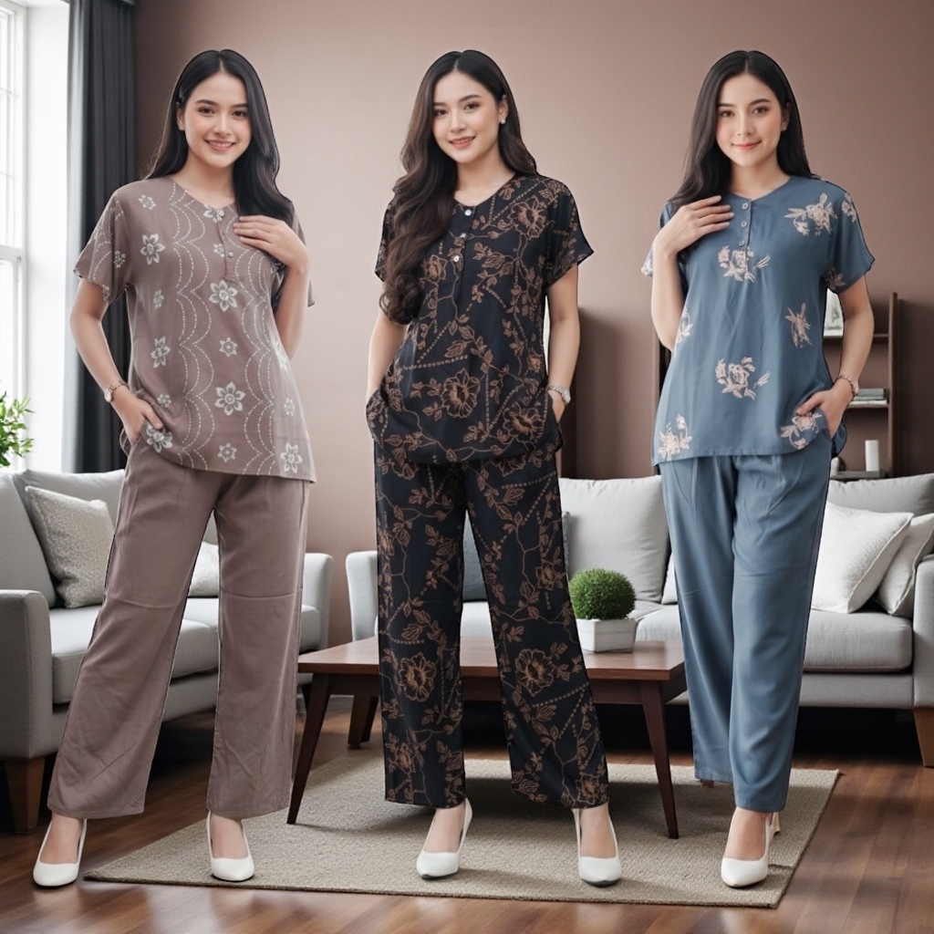 Bakul Daster - CP ANDIN One set Tyedye Pajamas Rayon Premium Latest Batik Sleepwear for Beautiful, Modern Women