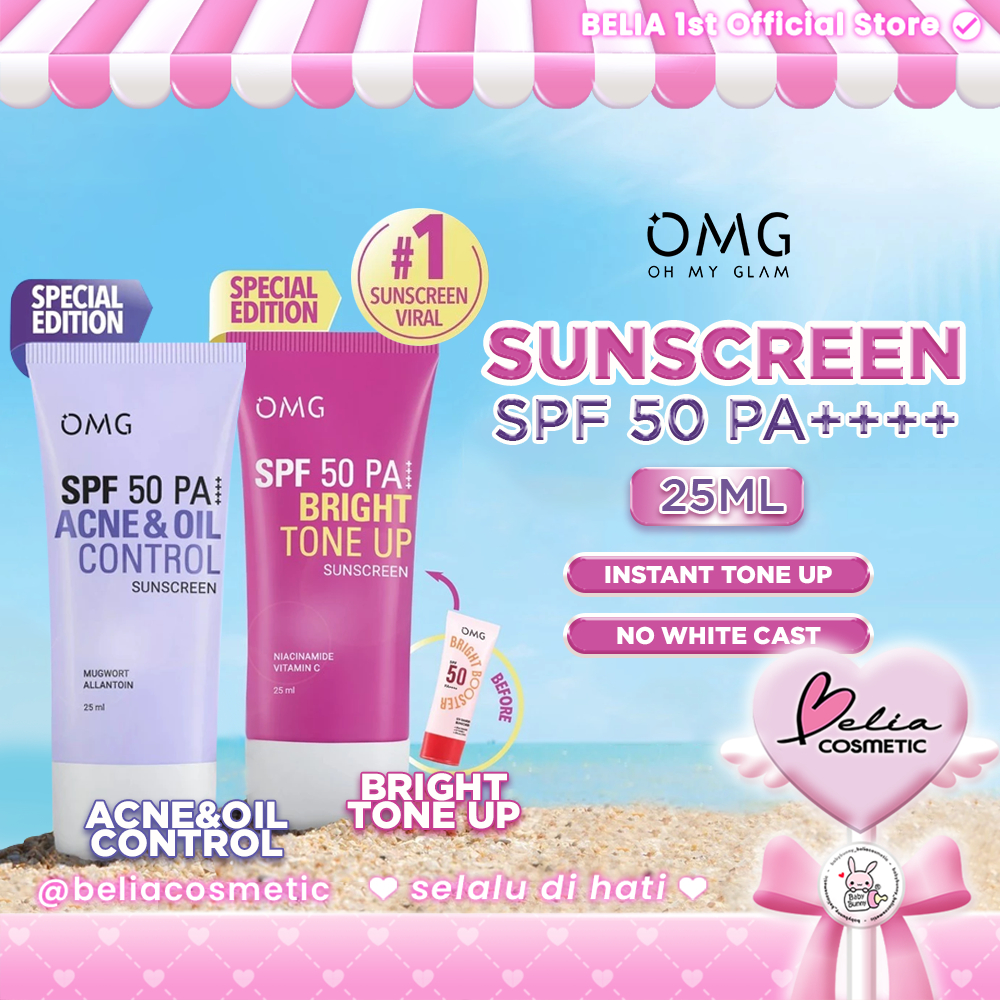 TM YOUTH OMG Oh My Glow Bright Tone Up & Acne Oil Control UV Barrier Sunscreen SPF 50 PA++ 25ml | Brightening Tone Up Sunscreen