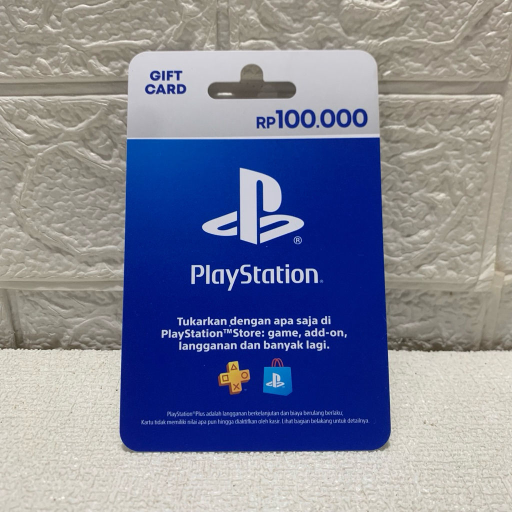 PHYSICAL PlayStation Gift Card Voucher Rp. 100,000 Original sony for PS4 & PS5 OFW Balance