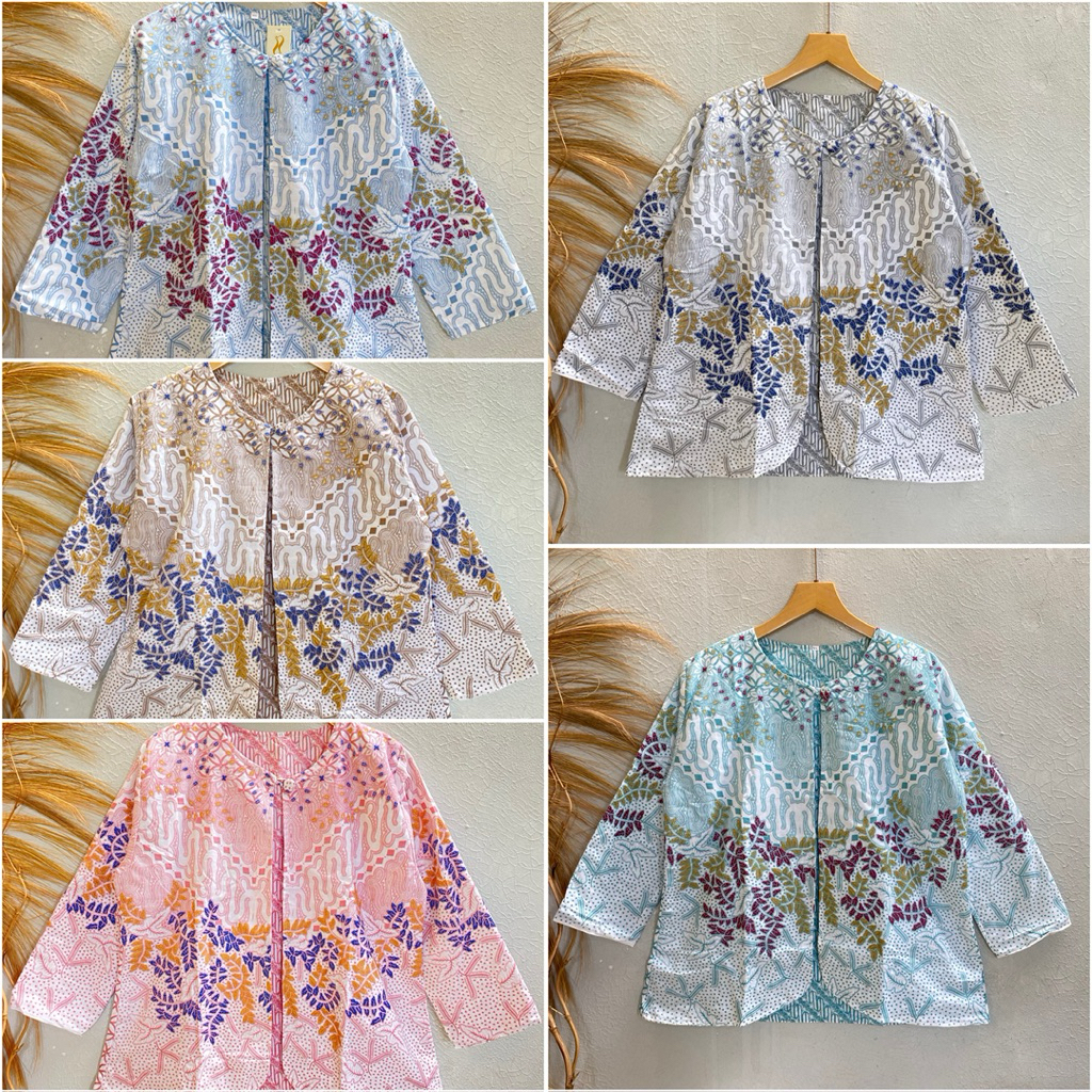 Jumbo Long Sleeve Reversible Batik Outer Kebaya Kebaya Top Kebaya Blouse Batik Tops for Women