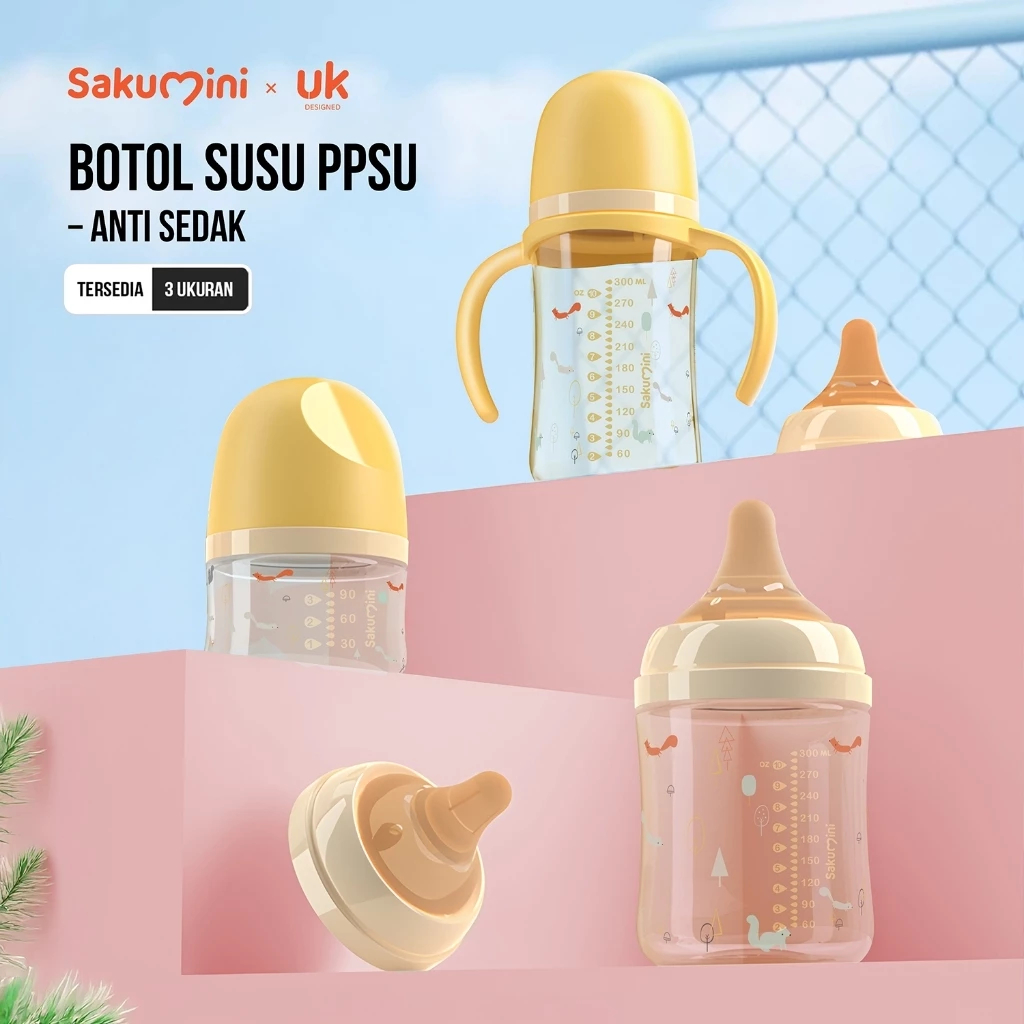 SAKUMINI - Children's Milk Bottle Baby/ Milknatural PPSU Feeding Bottle 90ml 160ml 240ml