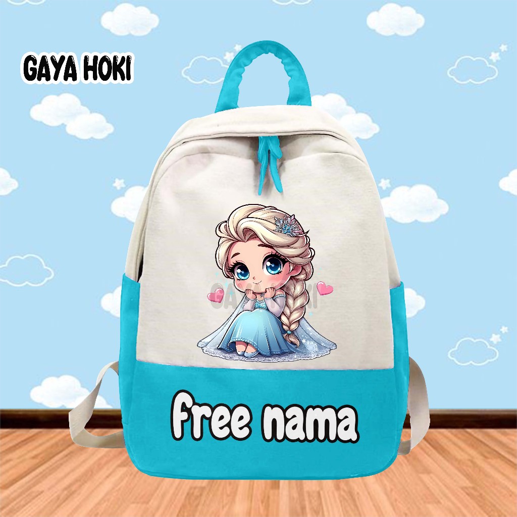 [FREE NAME] Frozen Elsa Kindergarten/ Elementary School Backpack