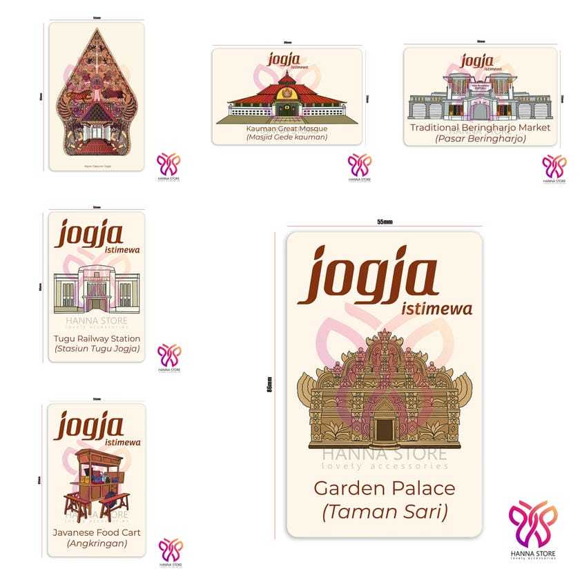 Fridge Magnet Souvenir Yogyakarta Jogja Keraton Pakualaman Taman Sari