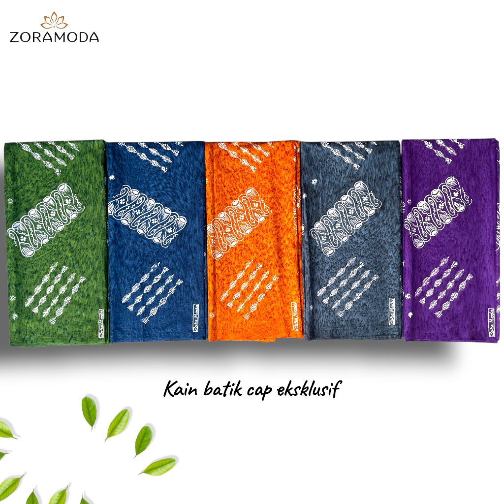 Garutan stamped batik cloth in unique colors