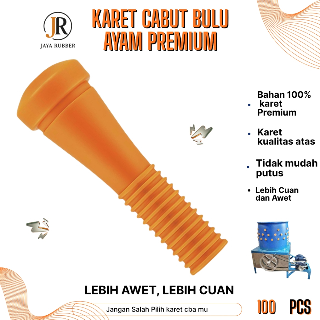 MESIN MEDIUM CHICKEN FEATHER REMOVAL MACHINE RUBBER PREMIUM QUALITY 100% NATURAL RUBBER