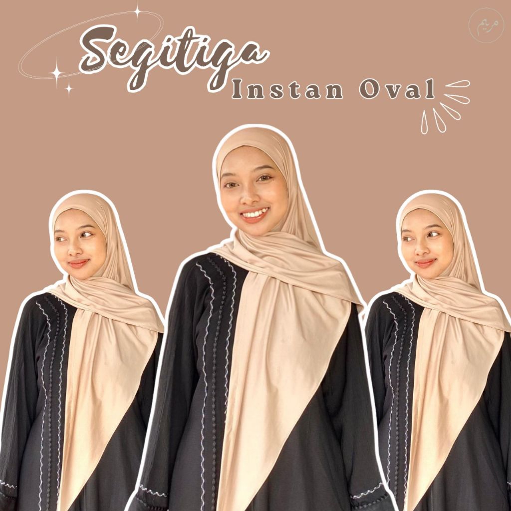 Mareeam Jilbab Instant Triangle Hijab Premium Jersey Instant Hijab/ Seiitiga Jersey Instant Hijab Long Triangle Cool Muslimah Instant Triangle Hijab Comfortable Simple