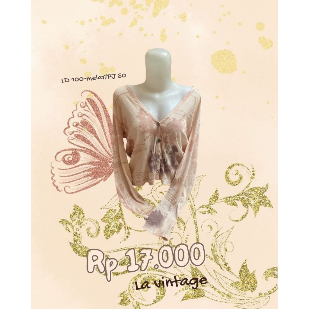 La vintage long sleeve y2k vintage grunge emo alt gothic 2000s himekaji