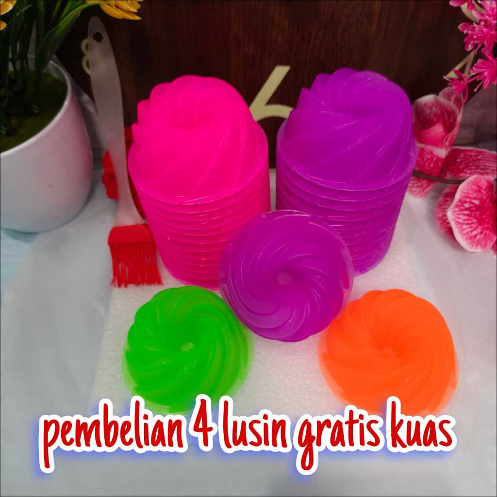 Sale (24 pcs) twister shaped pudding cake mold, 7cm diameter, large, kh brand