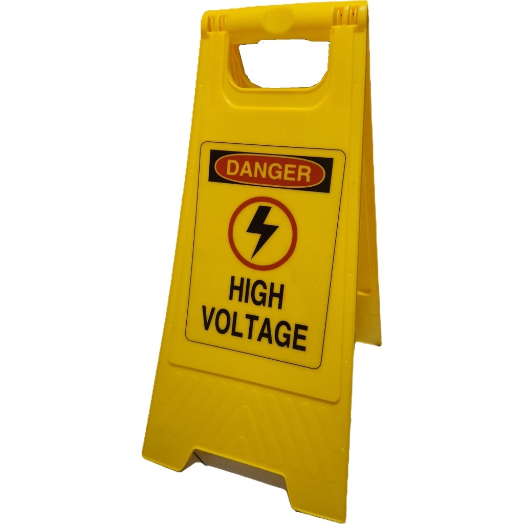 HIGH VOLTAGE sign parking sign sticker warning sticker BEWARE OF HIGH VOLTAGE suitable for Gardu PLN electricity strom setrum door out entrance parking area car motorbike mall square office building shopping mall Apartment Hospital Hotel