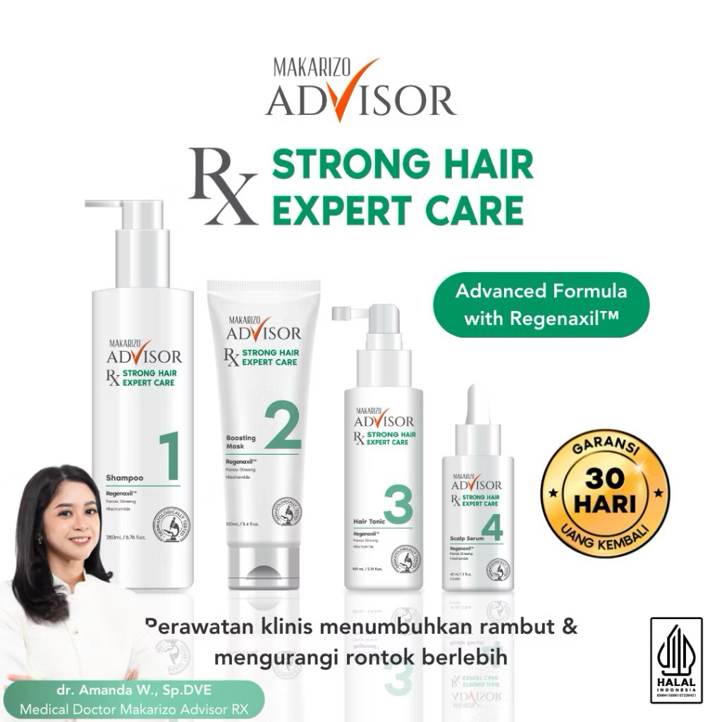 Makarizo Advisor RX Strong Hair Expert Care Series - Treats Hair Loss, Premature Baldness, Grows Hair Non-SLS/ Silicone-Free/ [New Product]