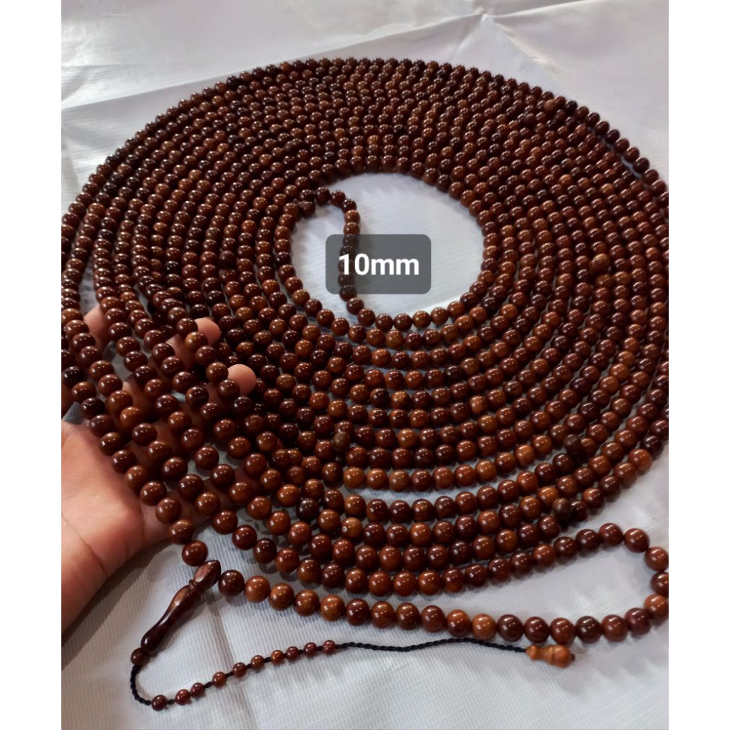 ORIGINAL KAOKAH TASBIH CONTENTS 1000 PIECES 10MM ORIGINAL SHINY BROWN