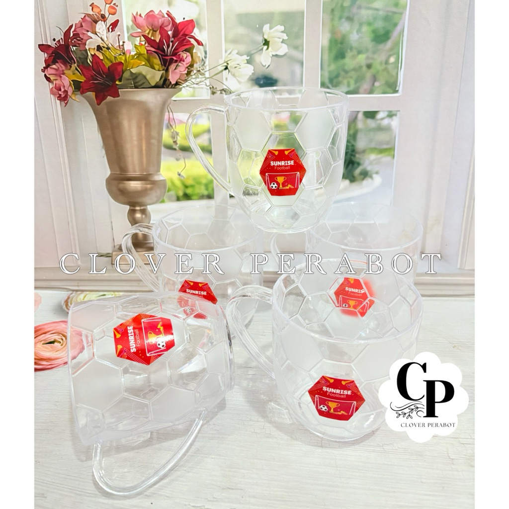 PACKAGE OF 12 PCS ROUND SUNRISE CUPS WITH MICA BALLS VOLUME 400 ML MICA COFFEE CUPS 400ML TEA CUPS