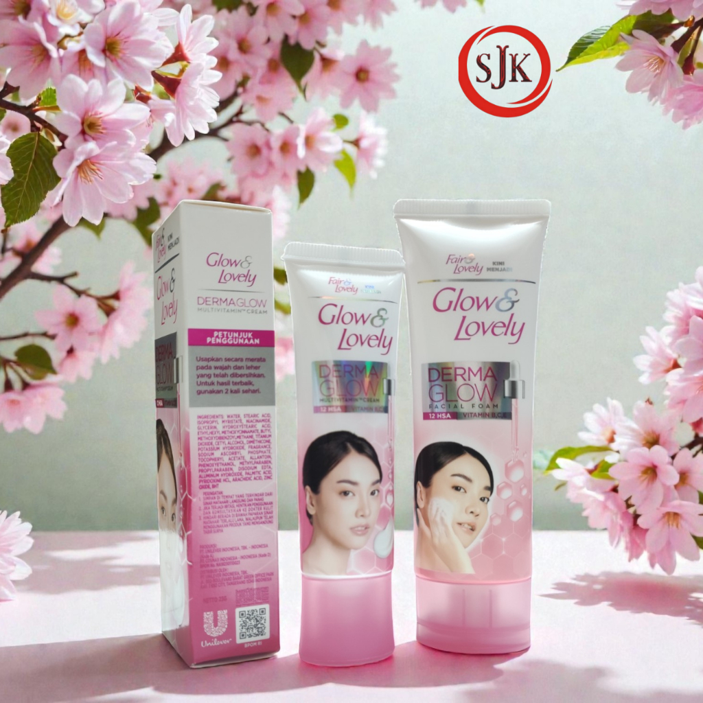 Glow & Lovely Derma Glow Multivitamin Cream 23g + Facial Foam 50g - Facial Brightener