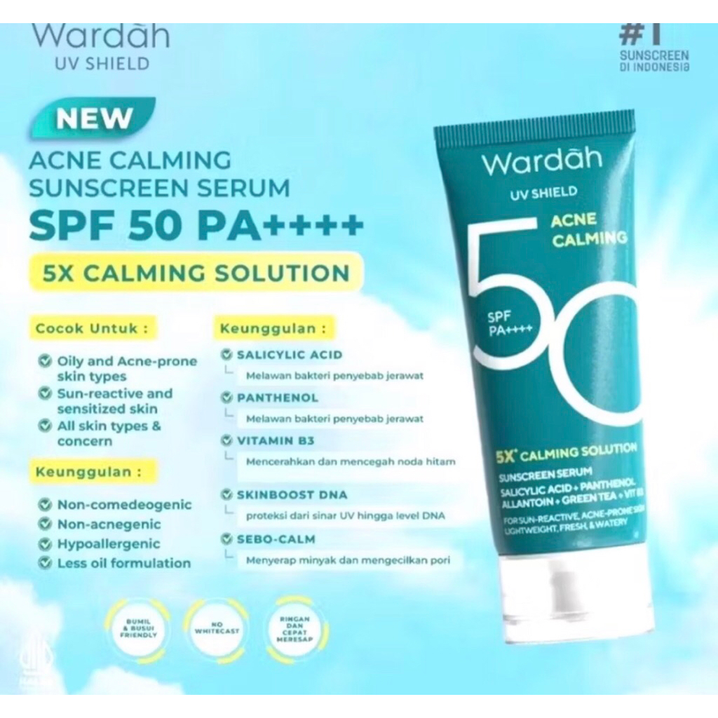 WARDAH Acne Calming Sunscreen Serum SPF 50 PA++++ 25ml