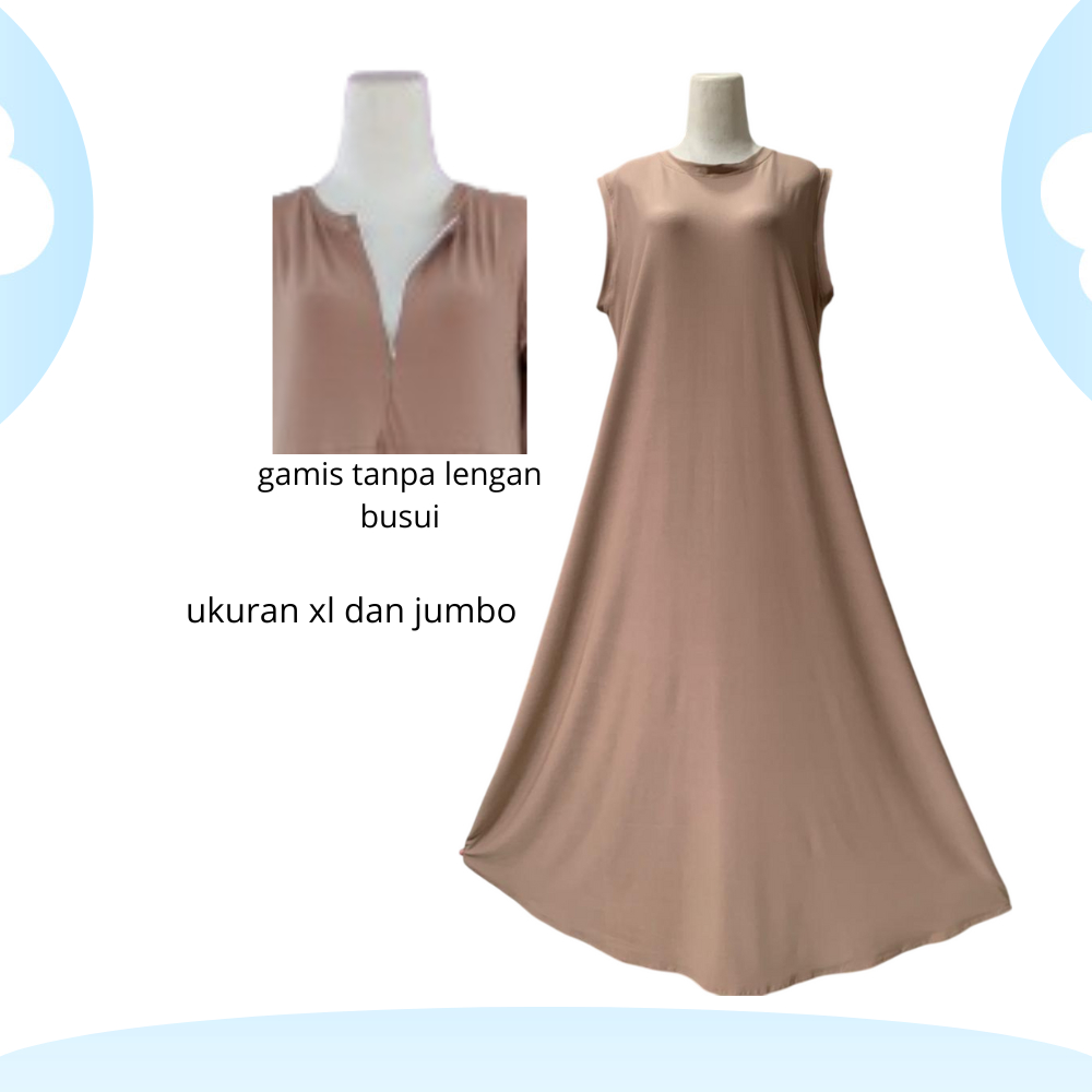 Women's overalls, sleeveless inner dress, BUSUI, premium jersey material, THICK, cool, comfortable, xl-jumbo xxxl jumpsuit woman
