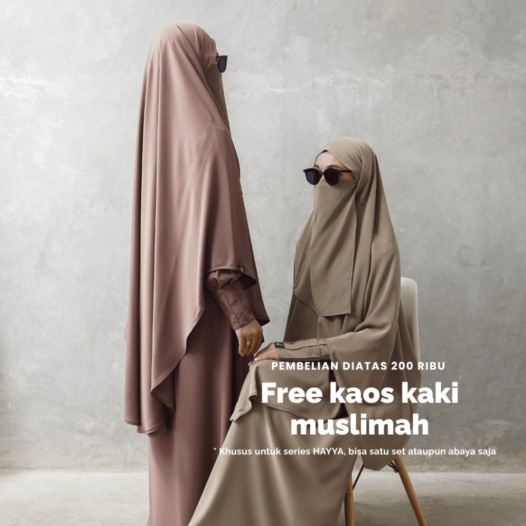 ZURI LABEL - HAYYA SET ABAYA & KHIMAR BANDANA MATERIAL HAVANA SILK ABAYA UMROH SET KHIMAR SYARI KHIBAN