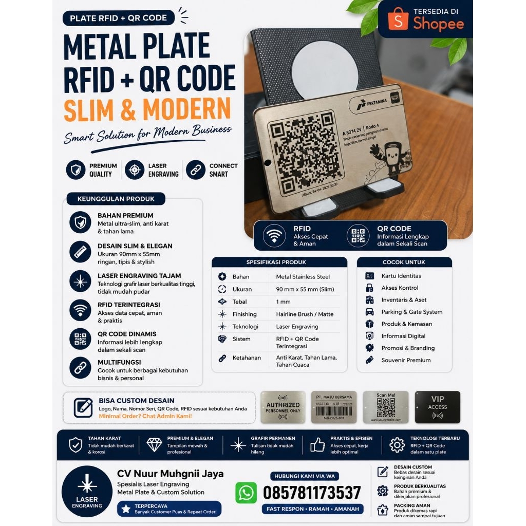 Pertamina Metal Slim Magnetic Barcode, Anti-Damage Fuel Subsidy