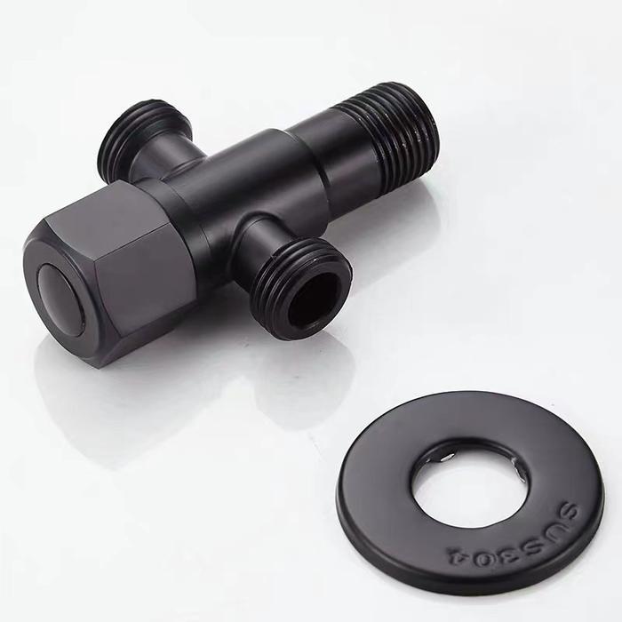 Black Branch Stop Faucet Black Shower Branch Faucet/ Black Double Tee Faucet/ Black Branch Toilet Stop Faucet/