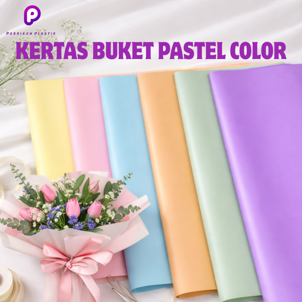 Pastel Color-Plain Soft Bouquet Paper 20 Sheets Floral Paper/ Paperwrap Bouquet Flower Bouquet/ Plain Soft Cellophane Wrapping Paper