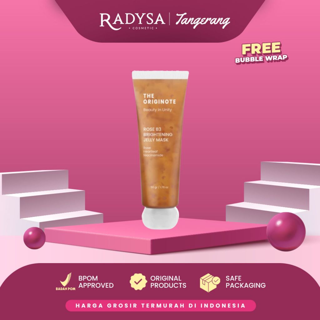 TGR RADYSA - THE ORIGINOTE Rose B3 Brightening Jelly Mask - Brightens & Smooths THE Face with Rose Heartleaf & Niacinamide