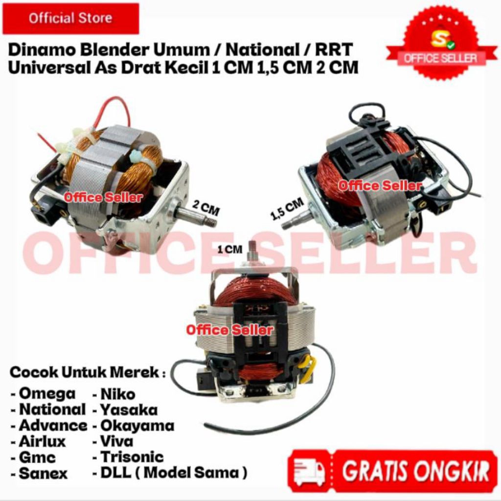 MESIN NATIONAL BLENDER DYNAMO 1 CM 1.5 CM 2 CM BLENDER MACHINE/ Umum UNIVERSAL PRC MOTOR/ SUITABLE FOR ALL BLENDER BRANDS Umum CHINESE/ LIKE SANEX GMC