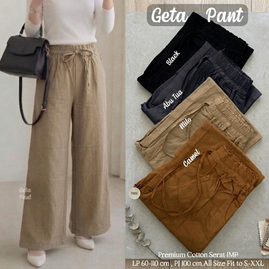 NO CANCEL• Geta Pants by Pirooz• Pants SimplePOLOS Seluar Perempuan Seluar Baggy Seluar Slack Wanita Seluar Panjang Seluar Wanita