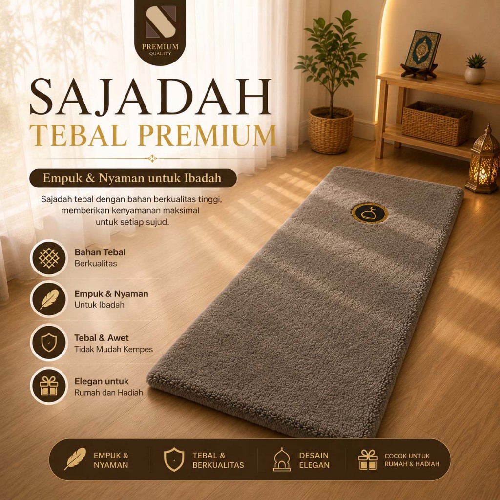 VERY SOFT Super Thick Prayer Rug 5cm Foam Premium Fur Thick Soft Prayer Rug