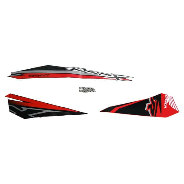 Body Sticker Kiri Supra X 125 Fi K41 Stripe Set Red Spoke L Original AHM - 871X0K41N90ZCL